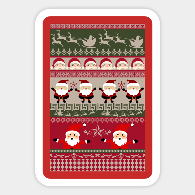 Santa Claus Ugly Sweater Sticker by KolJoseph